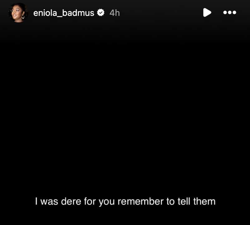 Eniola Badmus gives context amidst speculation of dissing Davido 